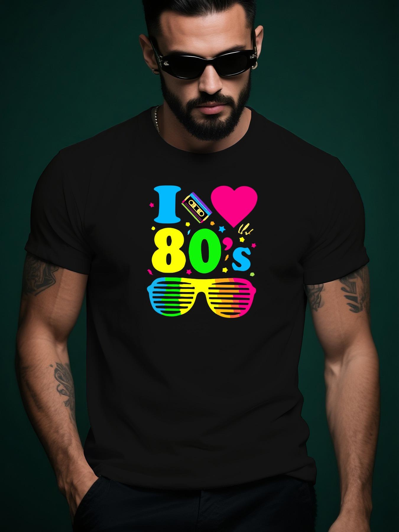 Colorful Glasses Pattern Summer Casual Crew Neck Short Ts... XXXXL