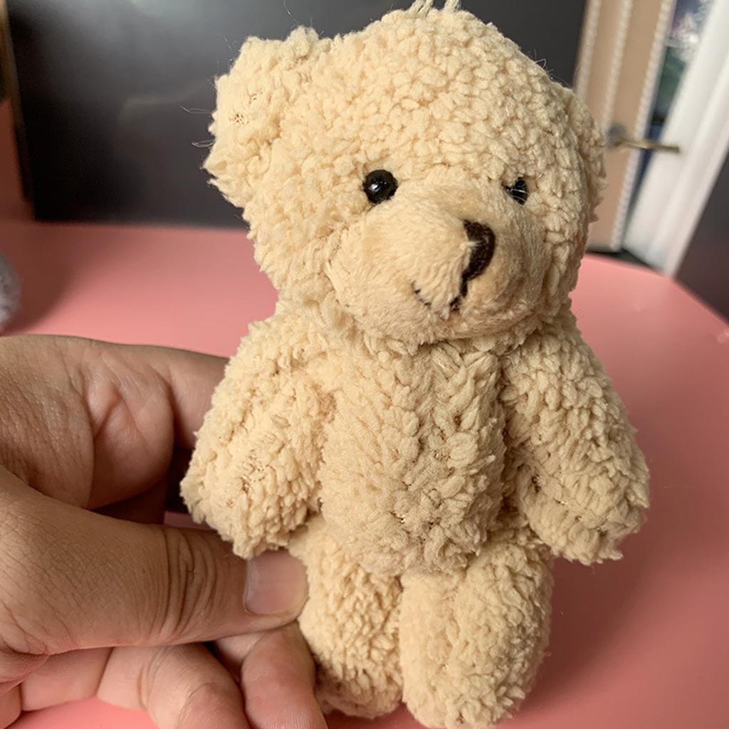 Plush Bear Schoolbag Pendant Keychain Ladies Furry Cute Cartoon Animal For Bears Girls Vending Machine