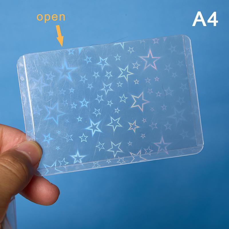 10 Adet Yıldız Aşk Kalp Kpop Fotocard Toploader Fotoğraf Kartı Kollu Idol Fotoğraf Kartları Koruyucu Kılıf