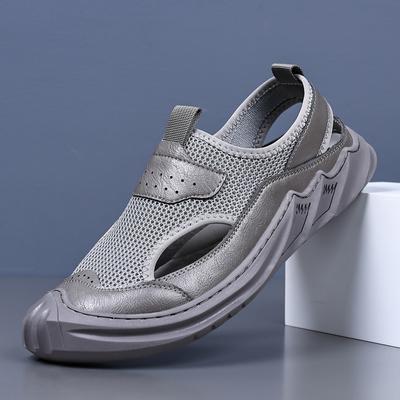 Sandalen Mesh Sommer Herren Gemütlich Hohle Rutschfeste Weiche Kühlende Beleuchtete Atmungsaktive Alleskönner Klassisch Tragbar Mode Lässige Sandalen