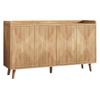 Mobile da cucina, Credenza con 4 ante e ripiani regolabili, Mobile contenitore per sala da pranzo e soggiorno, 140 x 40 x 84 cm