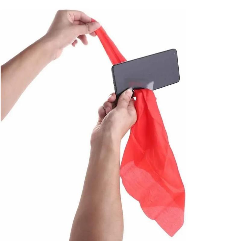 Funny Magic Silk Trick Prop for Beginner Close-Up Phone Penetration Illusion Magician Joke Tool for Party Show Prank Accessories