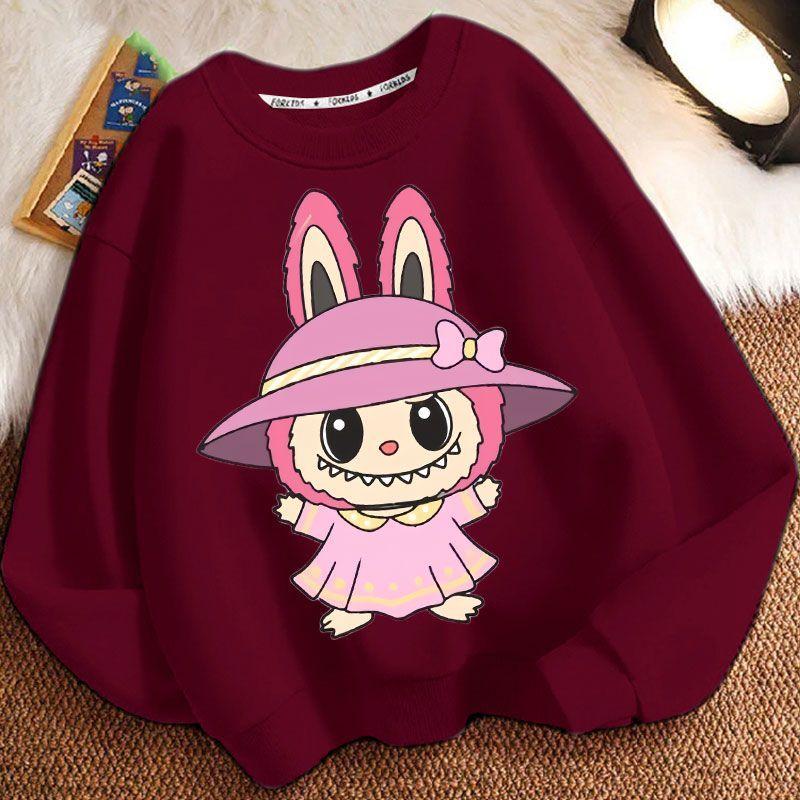 Children's Round-neck Hoodie, Long-sleeved, Fashionable and Loose Coat for Boys and Girls In Spring and Autumn