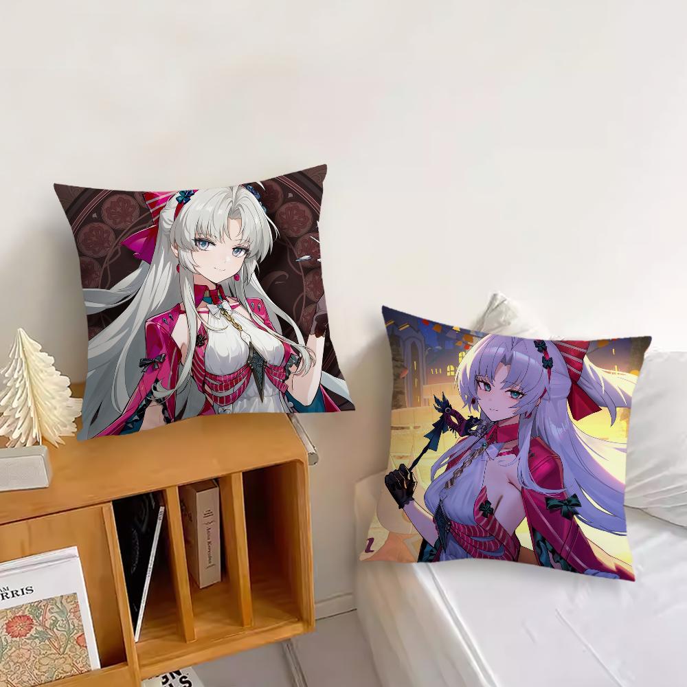 Game Wuthering Waves Carlotta cushion cover For Bedroom Car Coffee Shop Room and Living Room Sofa Decorative Pillow Cover Case
