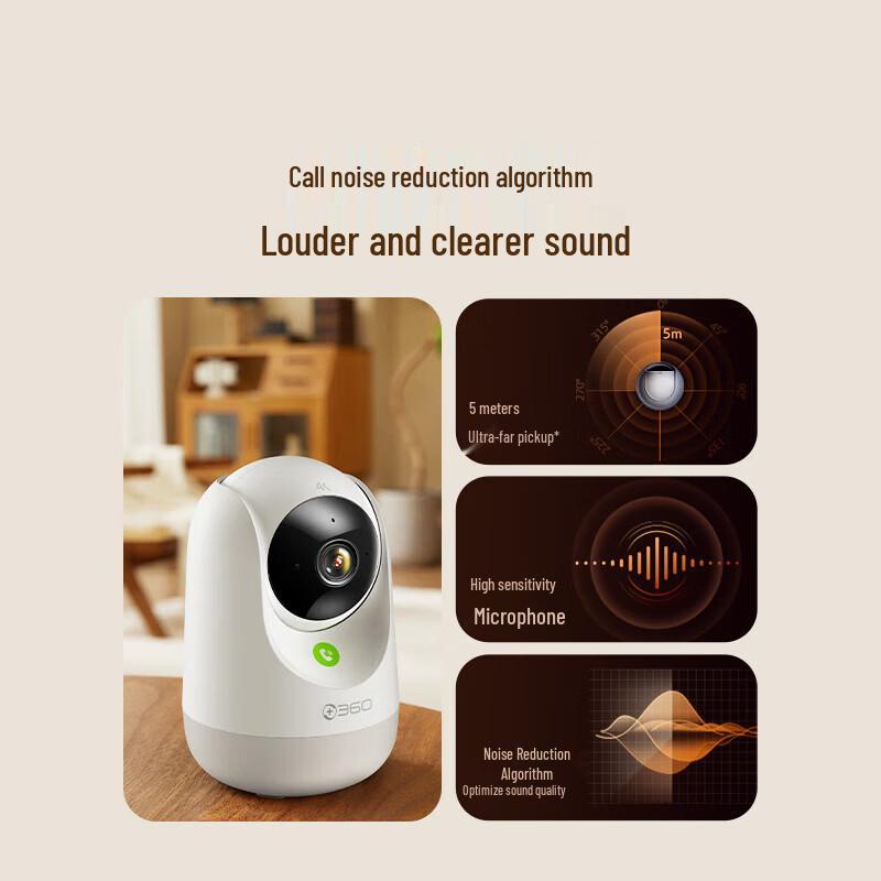 360 9Pro 8MP Dual-Band WiFi Pan/Tilt Home Security Camera (CN version)