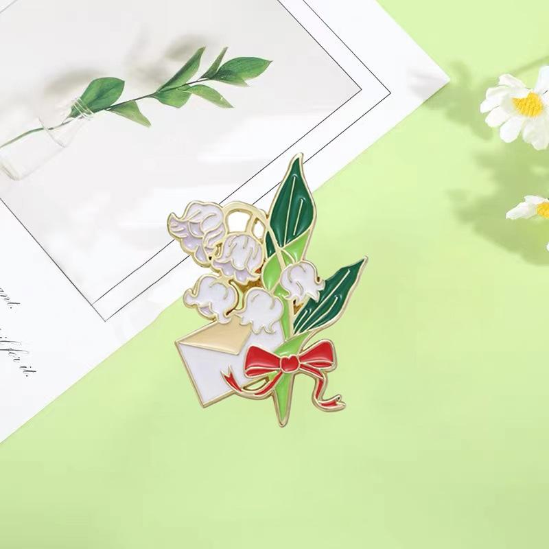 Broche de Esmalte Flores Tulipas Broches Decorativos Enfeites Lapela Bolsa Insígnias Joias Presentes Pin