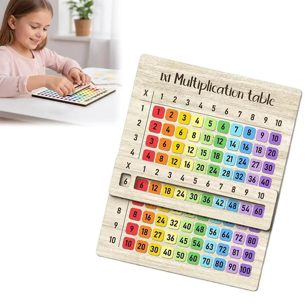Montessori Wooden Multiplication Board Math Game STEM Educational Counting Toy for Kids 8-12 Homeschool Classroom Supplies Gifts