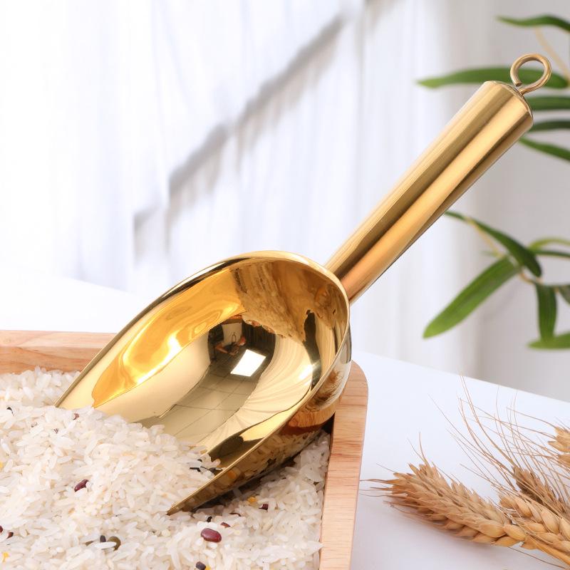 U-Shaped Stainless Steel Ice and Rice Scoop