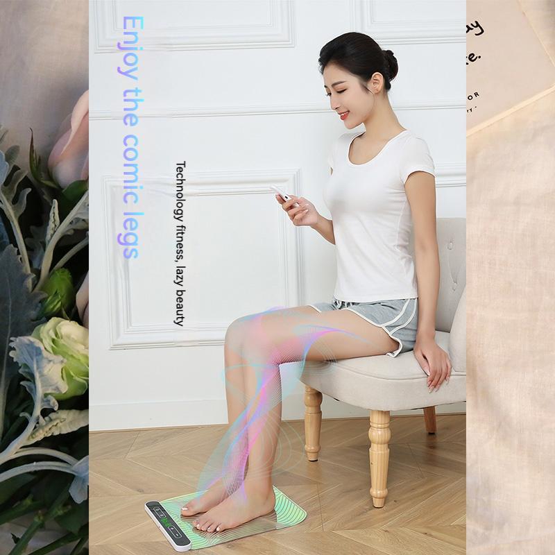 Colorful EMS Microcurrent Massage Foot Pad Smart Pulse Foot Massager Home Portable Leg Beauty Instrument