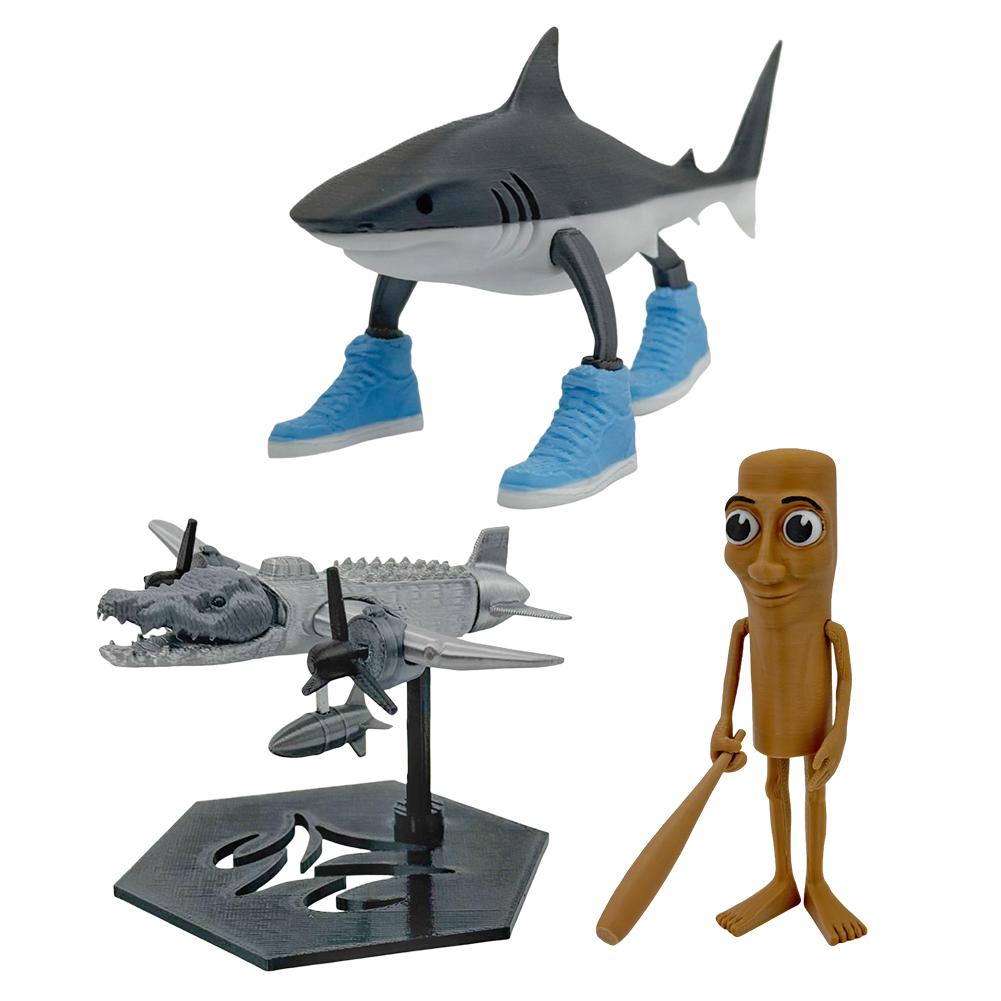 Italian Brainrot Tung Sahur Figure Decor Tralalero Tralala Figures Bombardino Crocodilo Shimpanzini Bananini Model Decor Gift