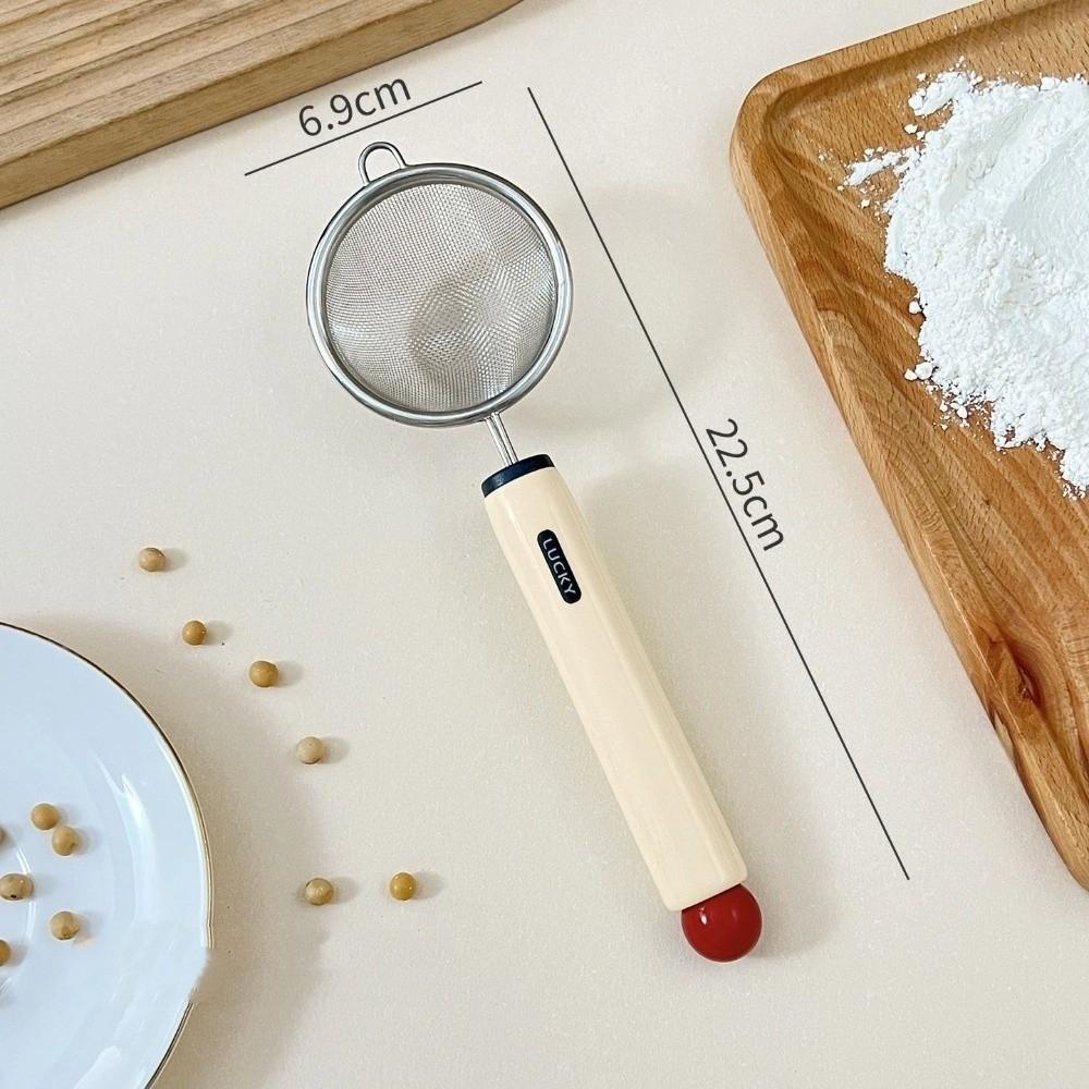 304 Stainless Steel Fine Mesh Strainer Long Handle Fine Mesh Colander Sieve Multi-function Filter Mesh Kitchen Baking Tools