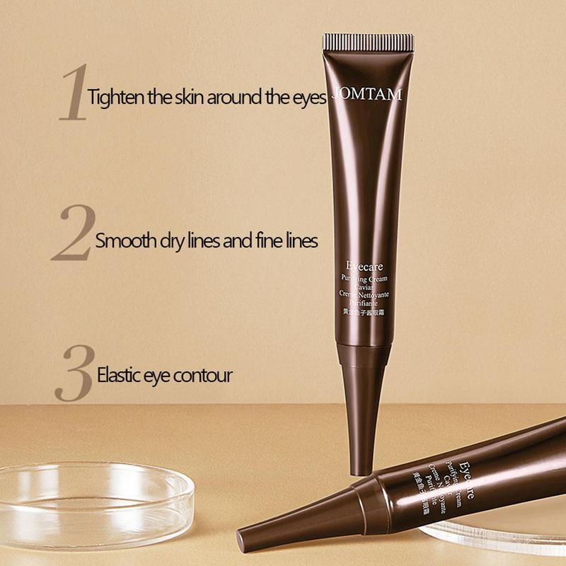 JOMTAM Gold Caviar Eye Skin Care Moisturizing Delays Aging Remove Freckles and Wrinkles Removes Dark Eyes Firming Eye Serum 20g