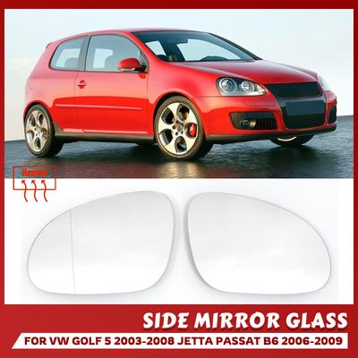 Pour VW Golf 5 MK5 Jetta Passat B6 2006-2009 Côté Gauche Droit Rétroviseur Chauffant Verre Bleu LH RH Remplacement Lentille 3C0857521 3C0857522