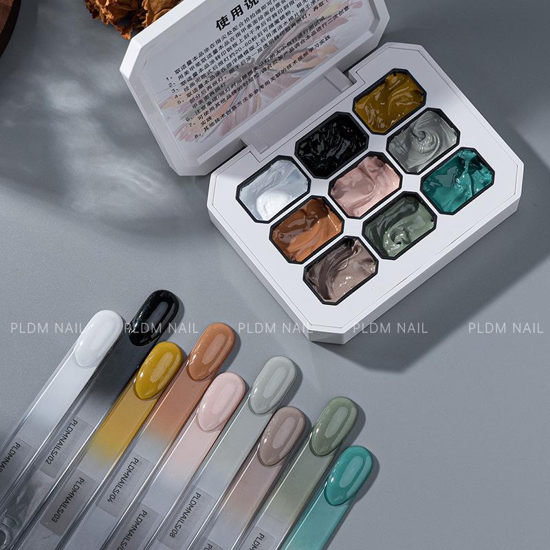 Nail Art Gradient Gel: Alcohol Resistant, Smudge-Proof, Mirror-Finish with Carving Texture