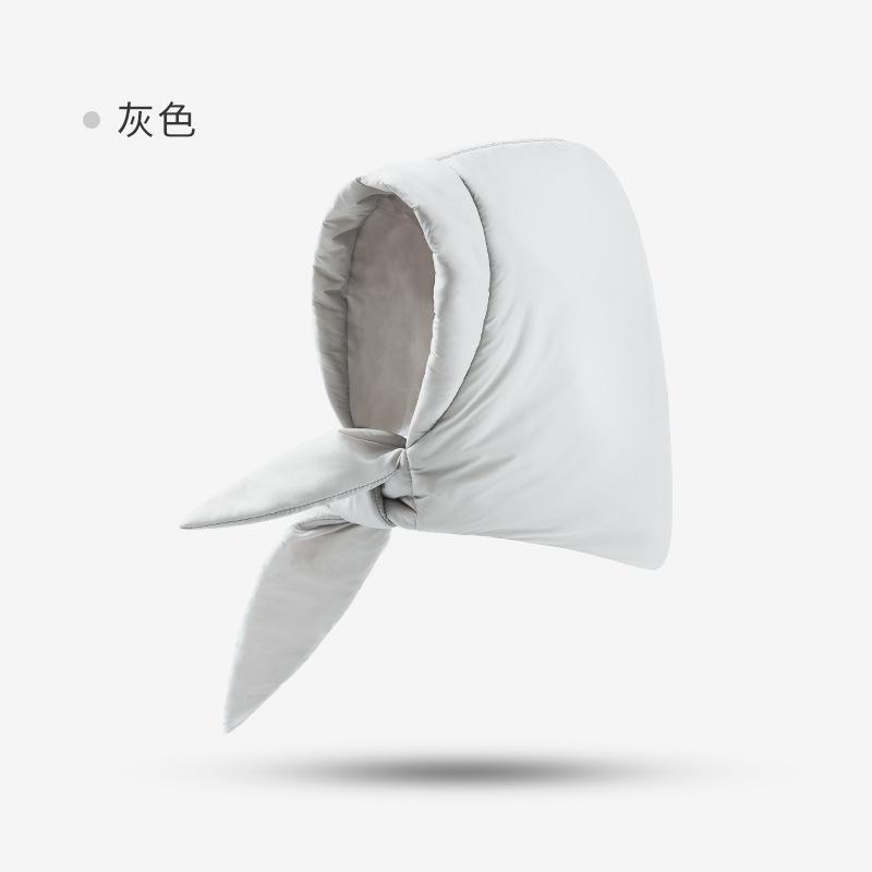 Women Girls Winter Down Hat Windproof Hooded Scarf Soft Warm Balaclava Skull Cap Beanie Hat Waterproof for Cold Day Snow Ski