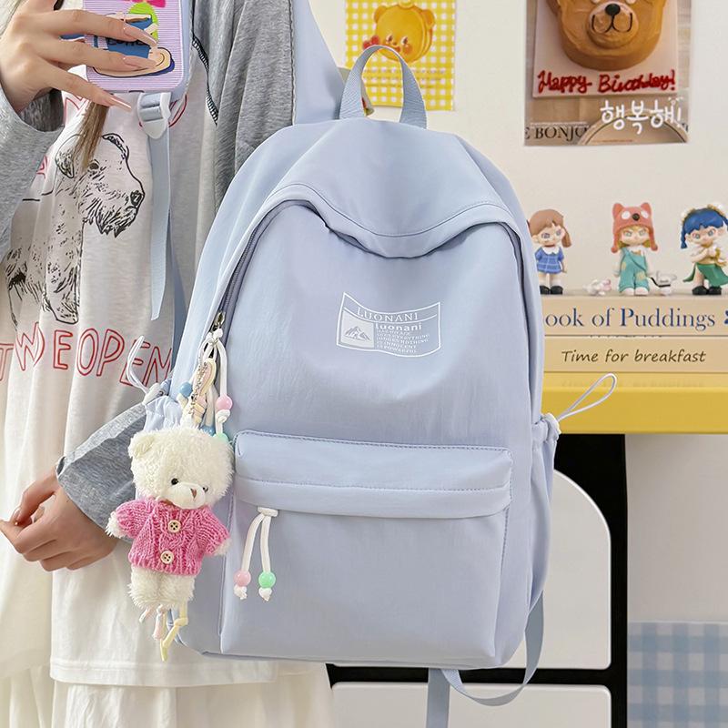 Schoolbag New Ins Backpack for Primary School Students Korean Middle and High School Students Lightweight Schoolbag for Women's Niche Versatile Trendy