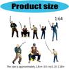 Artistic 1/64 Scale Miniature Fishing Figure Resin Attractive Mini Fishing Scene Resin Ornament for Decorative Use Gift
