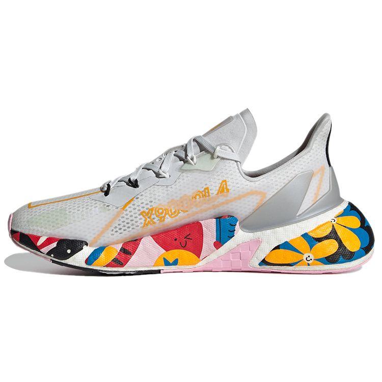 Adidas X9000L4 Trendy Comfortable Non-Slip Breathable Low-Top Marathon Running Shoes Women Sneaker White Silver FX8463