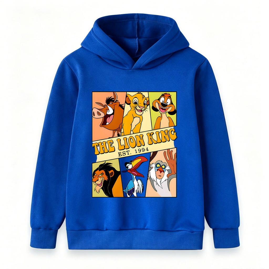 Kids Boys Girls Crewneck Hoodie, 1994 Retro Classic Animal Themed Printed Casual Pullover Sweatshirt, Soft Warm Long Sleeve Top for Daily Outdoor