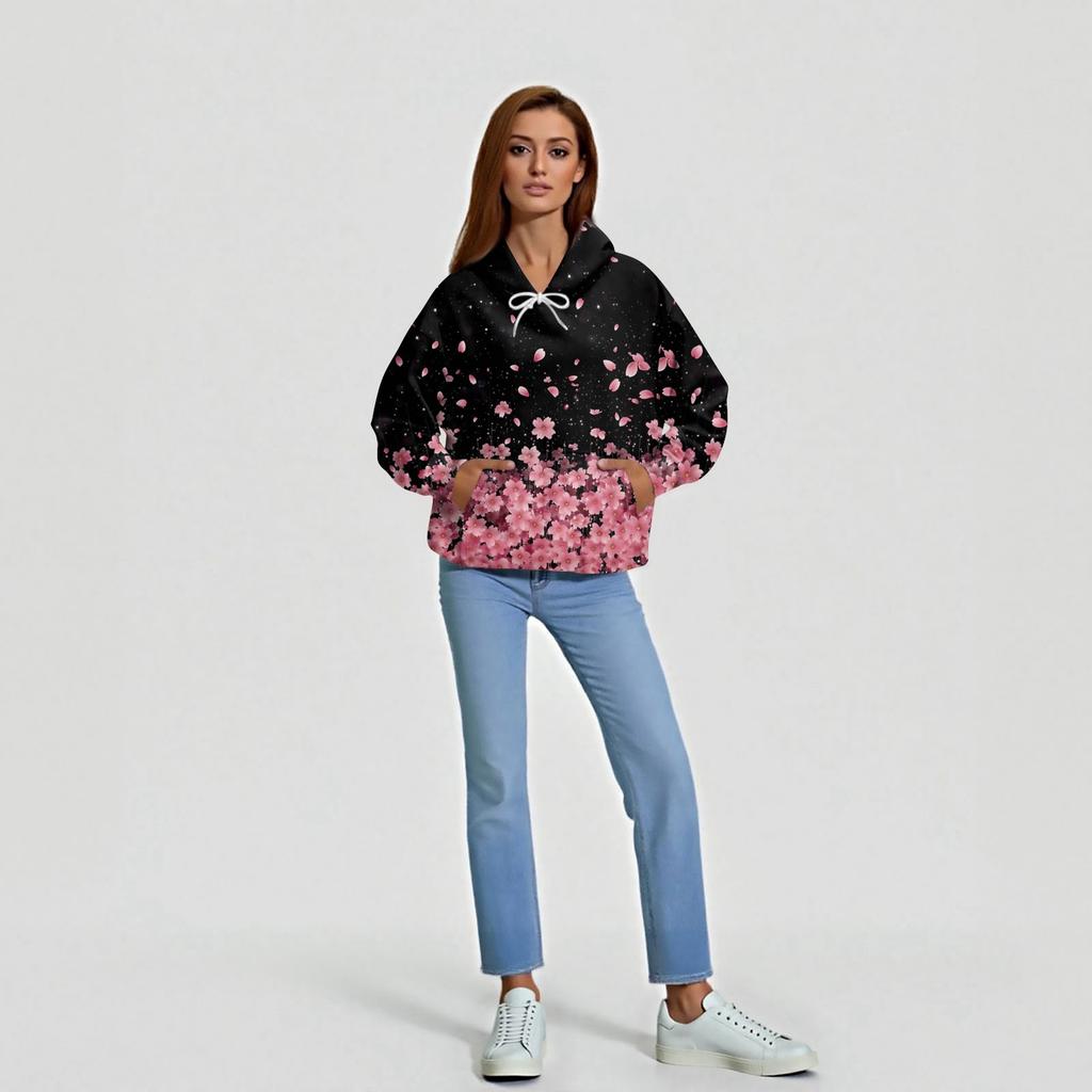 Women's Fashion Daily  Casual Hoodie Long Sleeve Printed Top