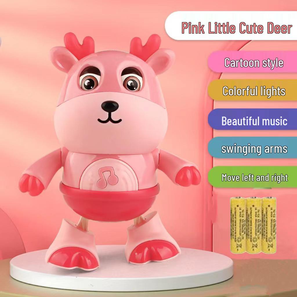 Electric Deer Toy with Sound, Light, Swinging, and Winking Eyes - Children's Toy Inspired by TikTok.