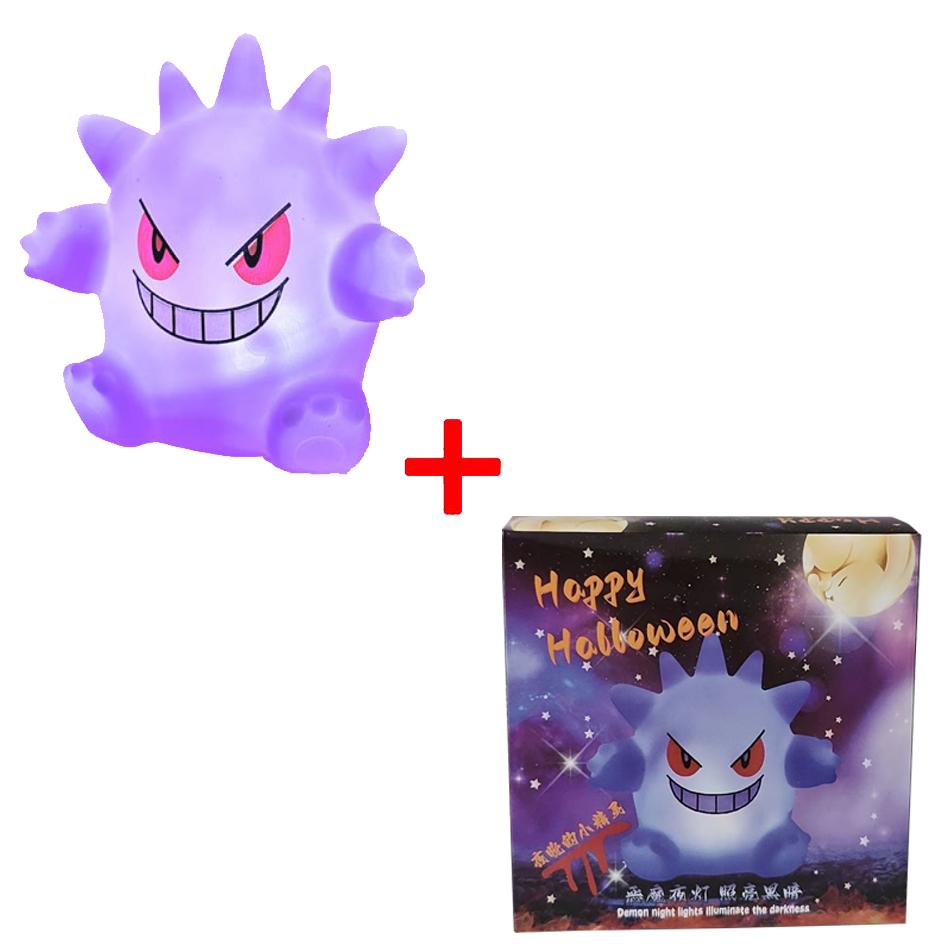 Pikachu Gengar Night Light Cute Anime Soft Light Bedroom Bedside LED Light Vinyl Desk Decoration Christmas Children's Toy High Quality Gift