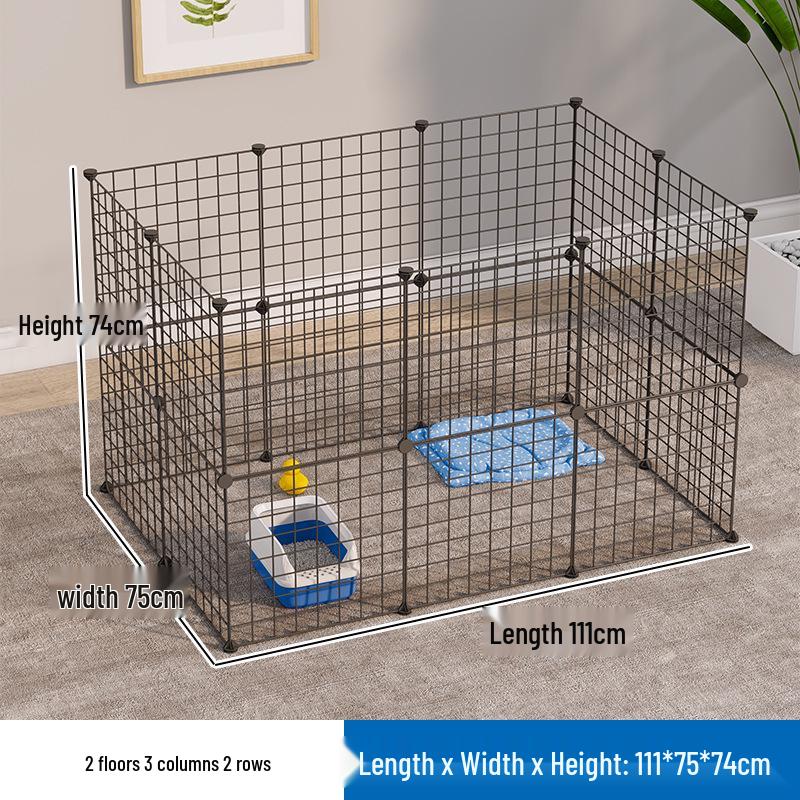 Free Assembly Indoor Pet Fence Barrier: Iron Mesh Anti-Escape Dog Stopper Fence.