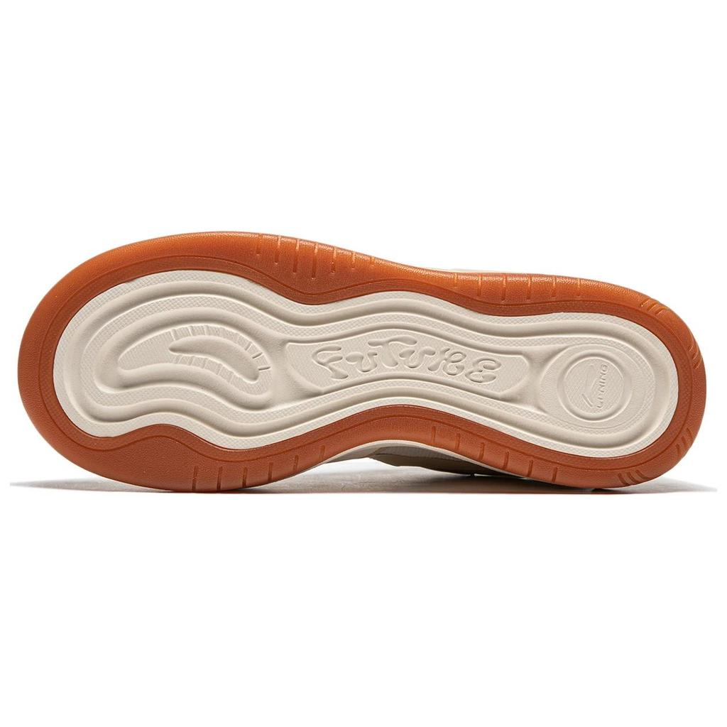 New LiNing Future Flow Cushioning Support Wear-Resistant Slip-Resistant Low-Top Casual Shoes Women's Beige Umber AGCU048-9