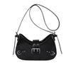Exquisite and fashionable underarm bag women's 2025 new foreign style solid color crescent bag high texture trend temperament messenger bag