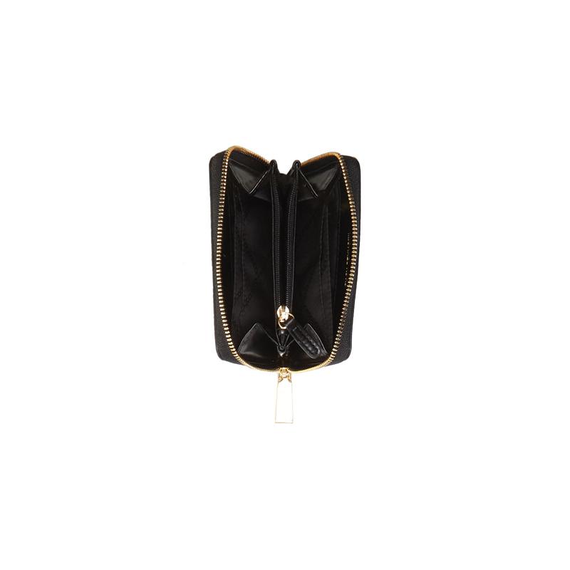 Michael Kors Jet Set Fashion Letter Grain Leather Wallet Women's Black
