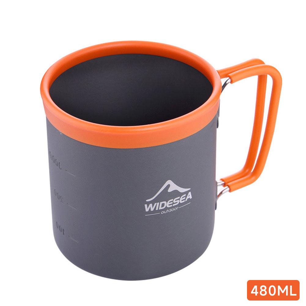 1 шт. Наружная алюминиевая кружка Легкая портативная кружка для чая и кофе Складная ручка Туристическая кружка для воды для походов Путешествий