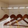 Wardrobe Clothes Rack Mobile Storage Cabinet Particle Board Light Oak Color