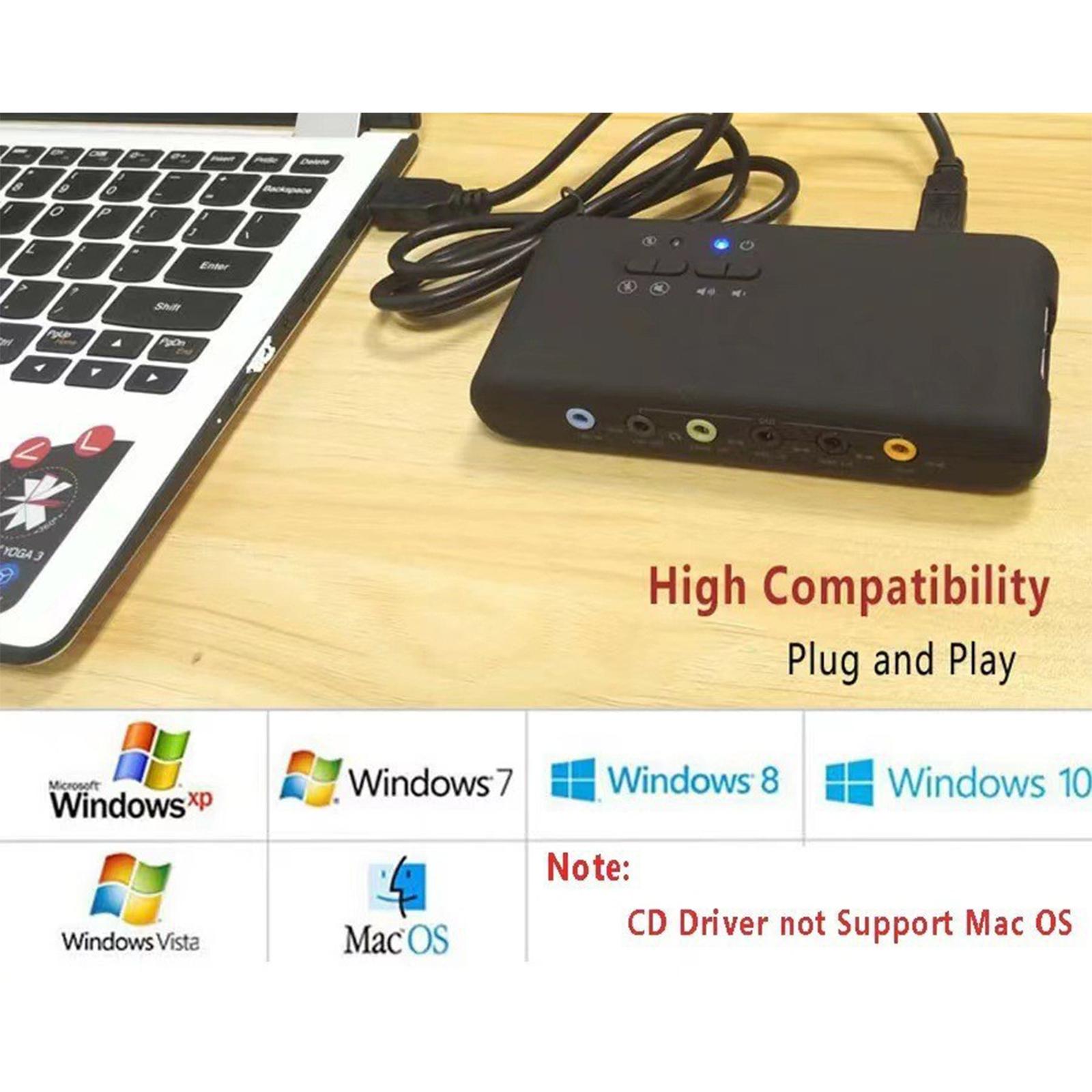 

Стерео USB оптическая звуковая карта, настоящий 8-канальный, двойной микрофон, внешняя звуковая карта