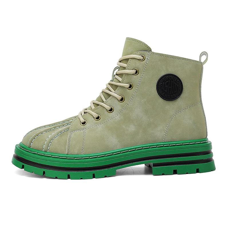 

Модные коричневые мужские ботинки, высокие, роскошные, на шнуровке, классические мужские ботинки, удобные, износостойкие, ботильоны для мужчин, botas 2024 39