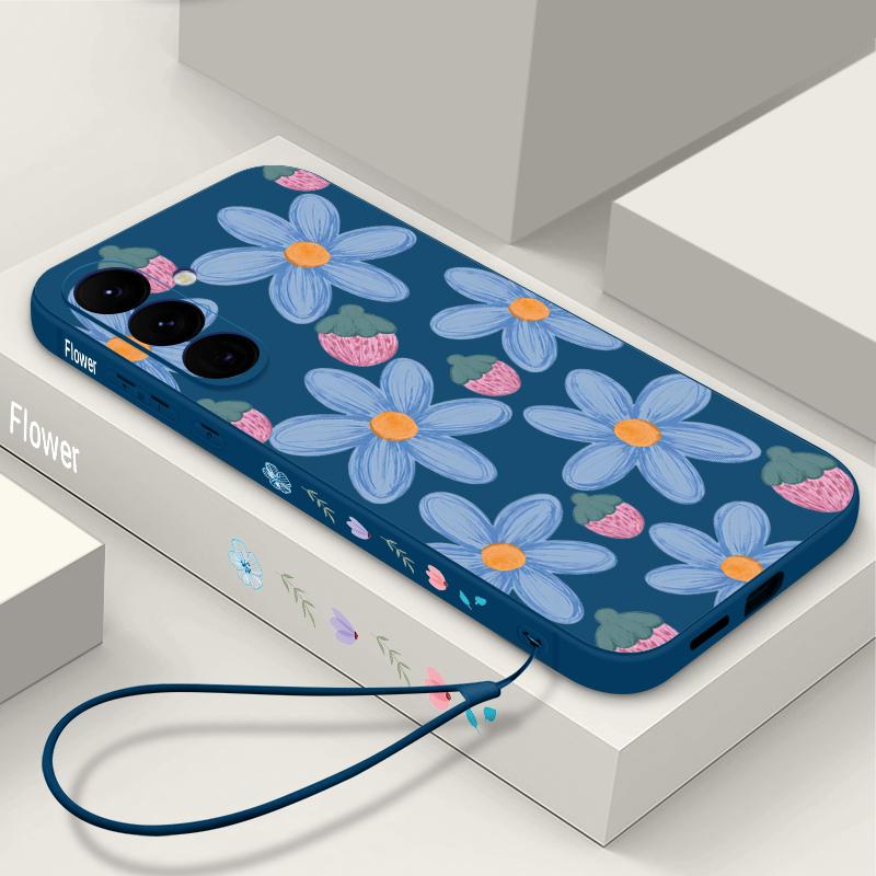 Ins Butterfly Flowers Case For Samsung Galaxy S26 S25 Ultra S24 S23 S22 Plus S21 FE A15 A16 A17 A35 A36 A54 A55 A56 5G Soft Cover
