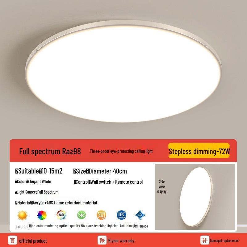 Round Waterproof LED Ceiling Light for Kitchen, Bathroom, Bedroom, Balcony, or Corridor