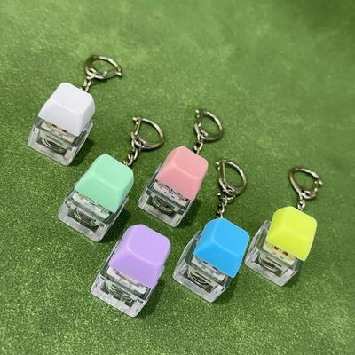 DIY Keyboard Finger Keyboard Caps Keys Button Clicker Toy Relaxing Fidget Keychain