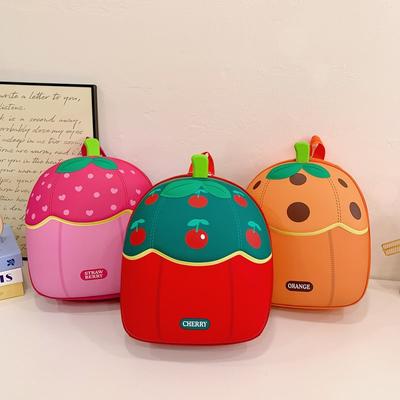 Children's Eggshell Bag Cute Strawberry Design Kindergarten School Bag Boys and Girls Versatile Cartoon Small School Bag