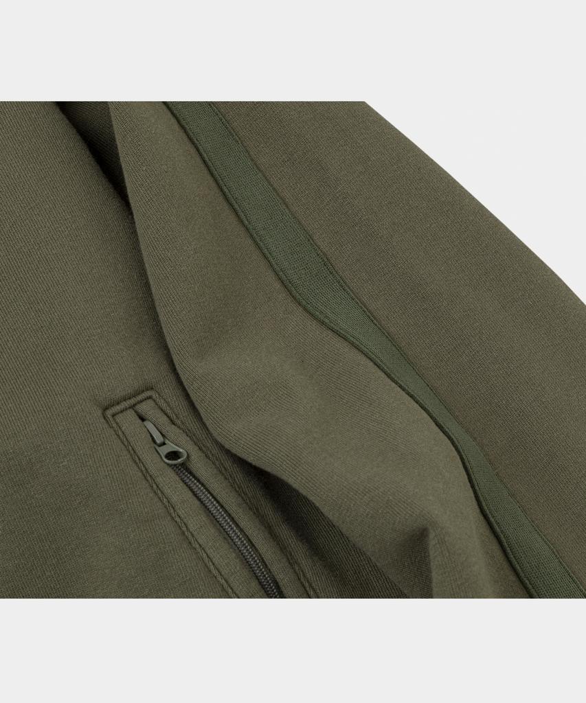 Lettercomo Heavy Cotton Utility Bio Track Jacket Olive