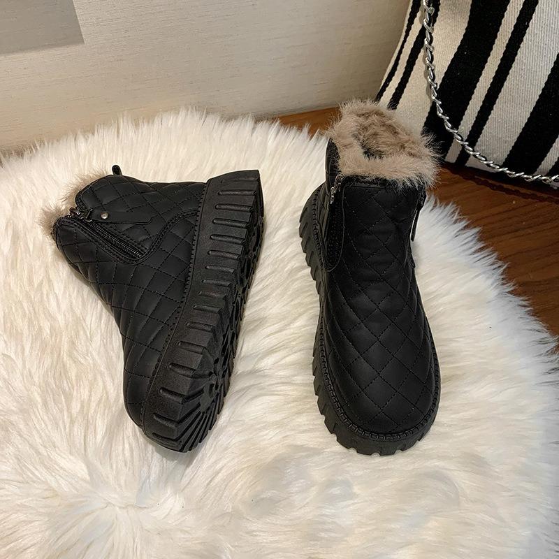 

Plus Velvet High-top Snow Boots Women s Winter New Student Warm Casual Thick-soled Cotton Shoes 35