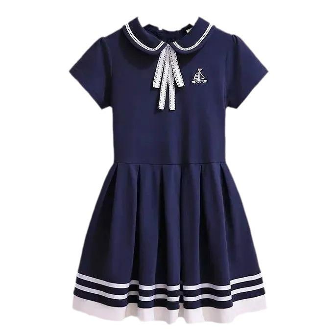 Japanese-Style Doll Collar Short Sleeve Princess Dress for Girls, Ages 12-15