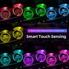 2Pcs Car Water Cup Pad LED Rechargeable Colorful Coaster Keyring For Toyota Camry RAV4 Corolla CHR Prado Auris Yaris Prius Hilux
