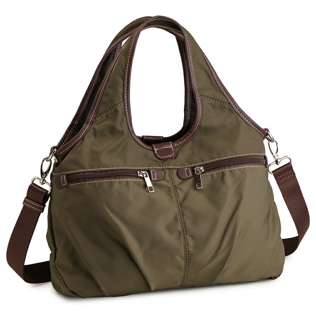 

Lightweight Nylon Shoulder Bag Tote Bag [Pragma] 2-Way Visio (Green) зелений