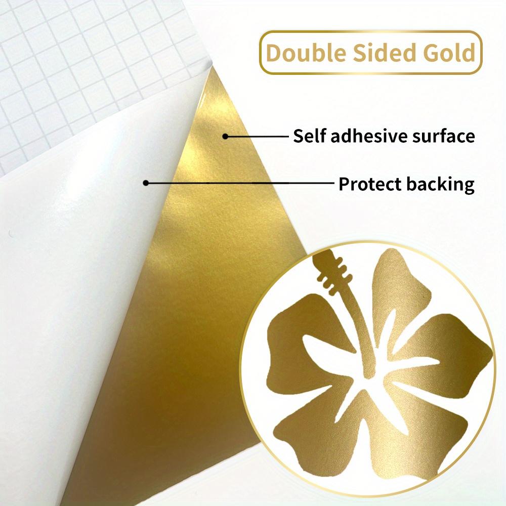 1 Rolle Mattes Gold Vinyl Rolle Permanenter Aufkleberfilm Wasserdicht Selbstklebend DIY Auto Haus Tassen Aufkleber für Alle Schneidemaschinen