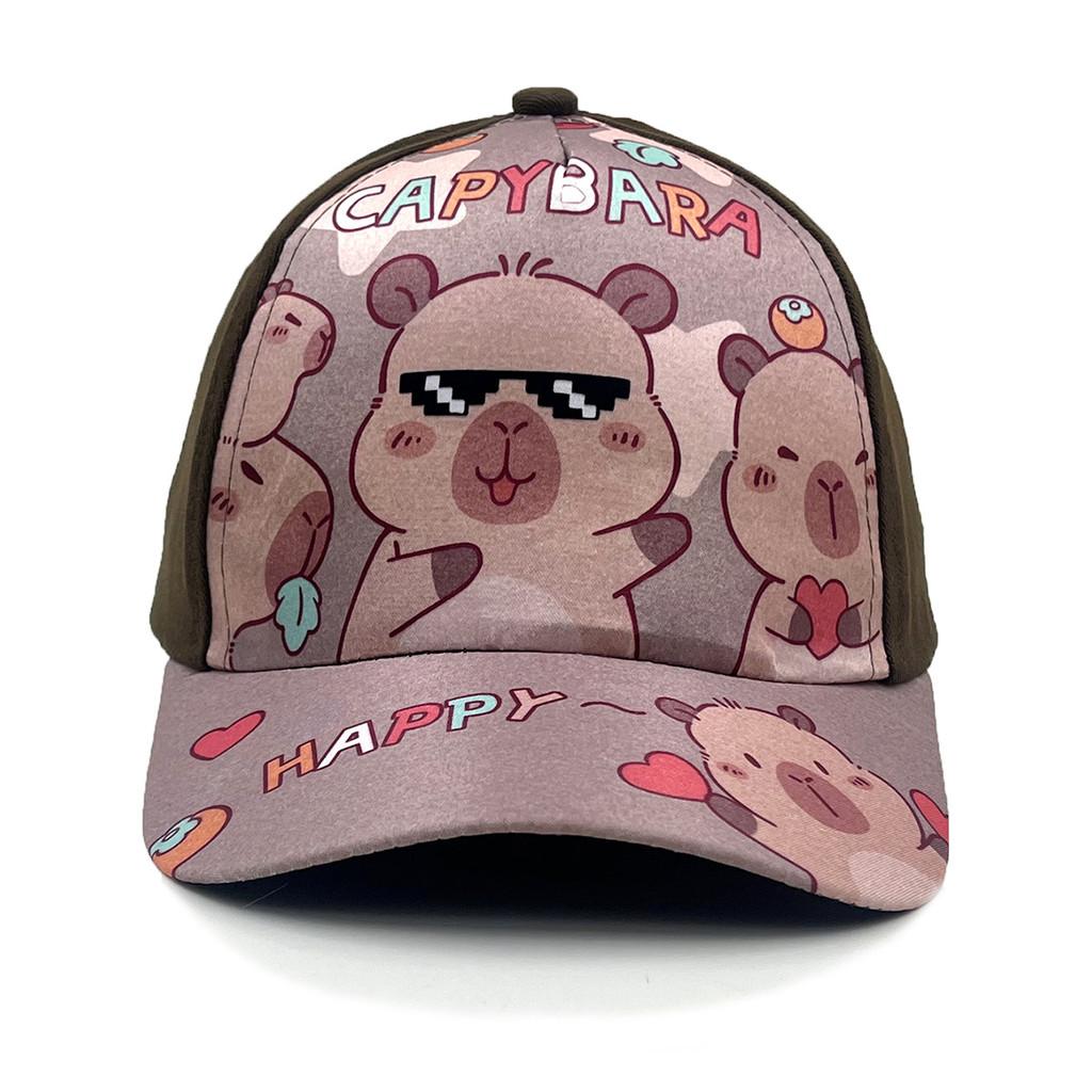 Capybara Childrens Baseball Hat With Breathable Cotton And Curved Brim Style1