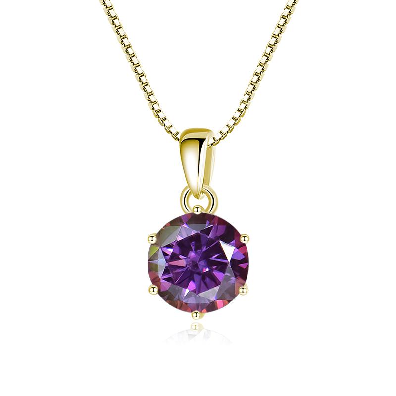 Butterflykiss 1 CT Real Moissanite Pendant Necklace For Women Top Quality 925 Silver Wedding Party Bridal Fine Jewelry