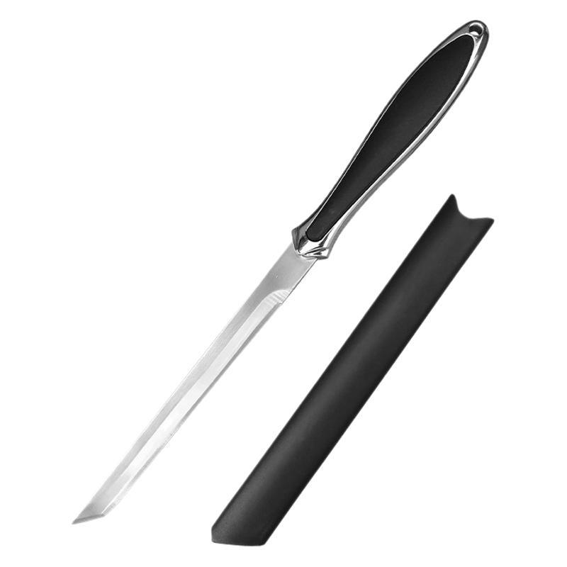 Stainless Steel Kitchen Utility Knife Fruit Vegetable Peeling Knife Fishing Cutting Knife with Cover