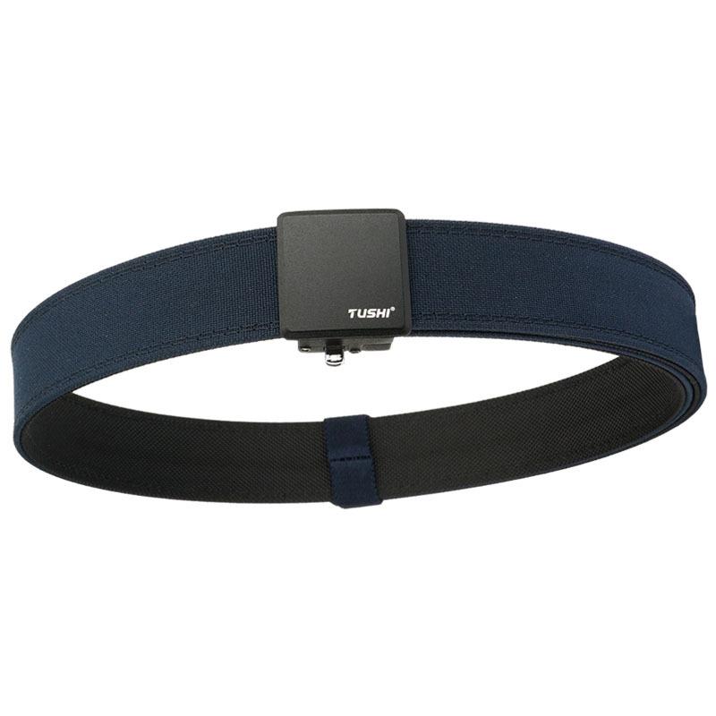 

3.8 Thickened Hanging Double-layer Nylon Cloth Belt All-matching Casual Outdoor Trousers Automatic Buckle Men s 120cm темно-синий