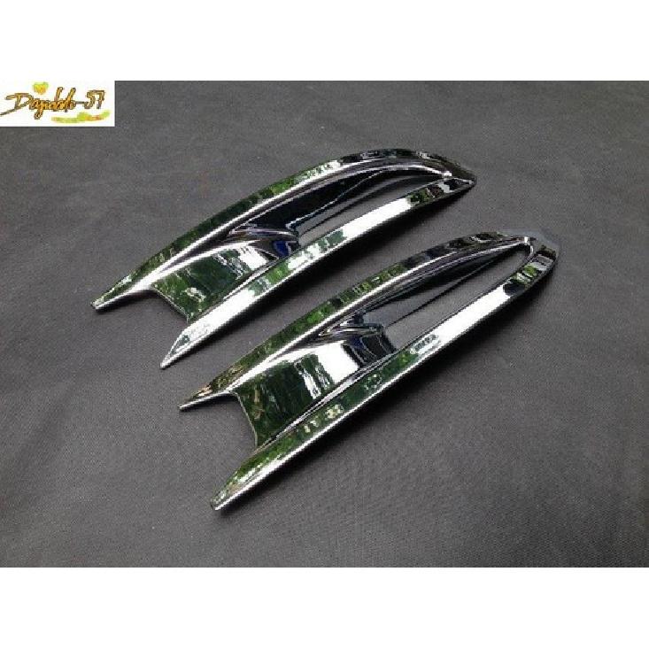 2Pcs Fit For Mazda 3 Axela 2014-2016 ABS Chrome Rear Bumper Fog Light Cover Trim