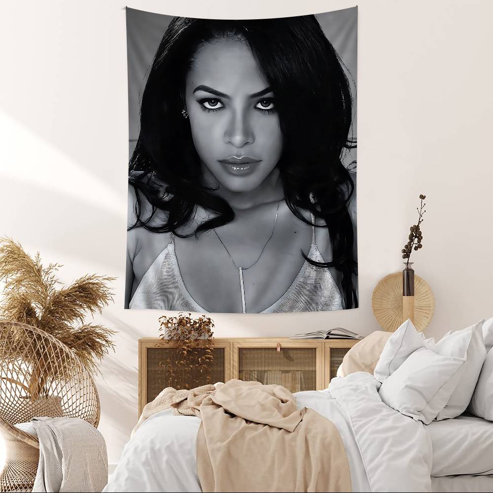 Singer Aaaliyah Hanging Bohemian Tapestry Hanging Tarot Hippie Wall Rugs Dorm Japanese Tapestry